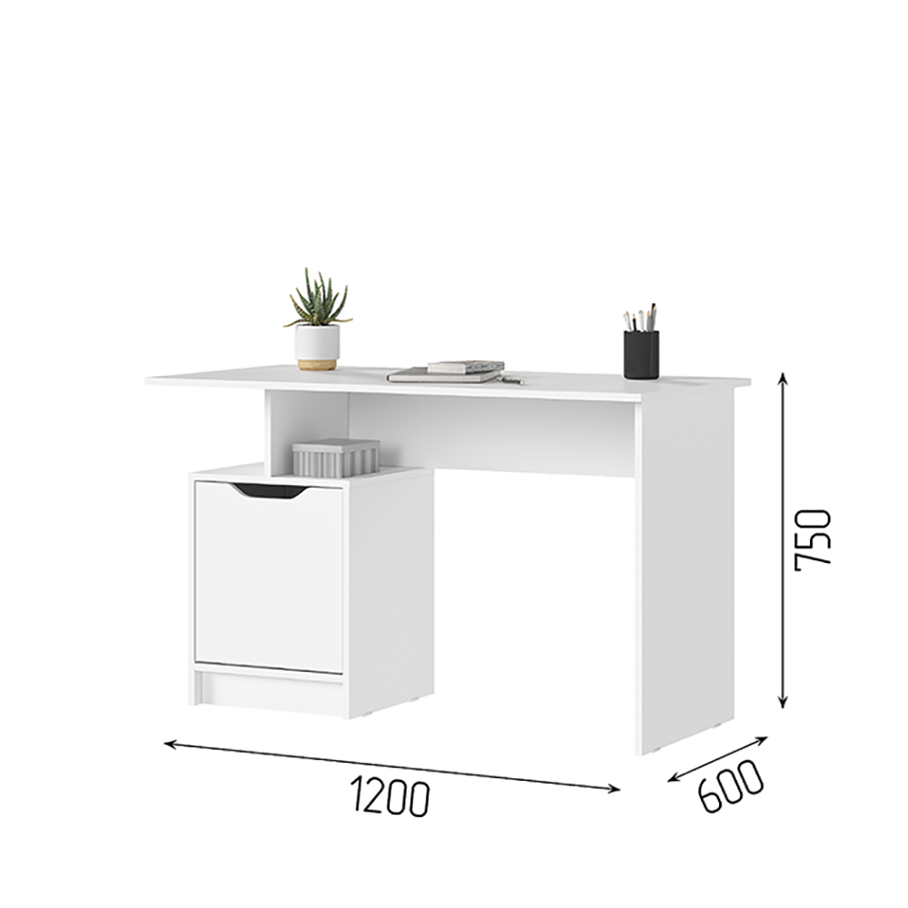 Руна СТ 01 Стол письменный (50) белый