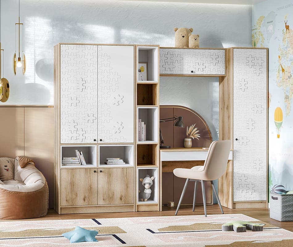 Киви ШК-02 Шкаф 2ств (50) белый суперматовый/дуб делано