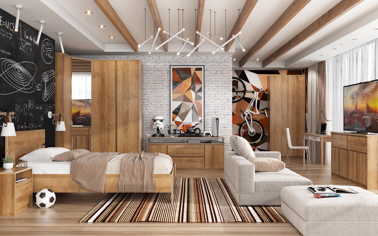 Шервуд Мод.Ш16а Шкаф для одежды и белья лам.дуб ривьера