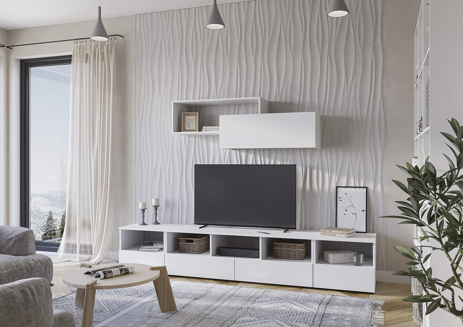 Хелен ПЛ 01 Полка (50) белый