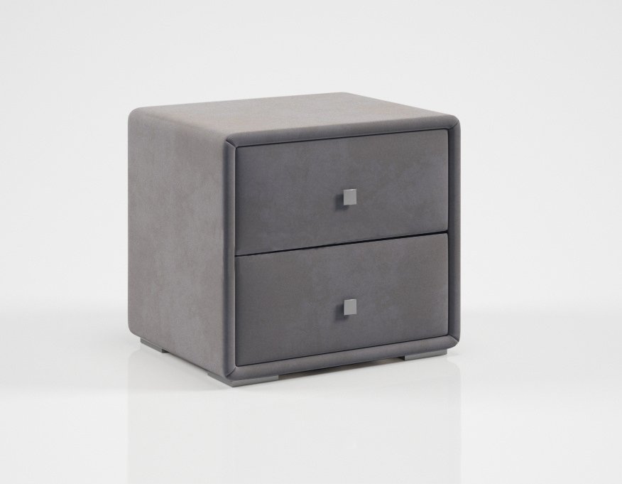 Тумба прикроватная Твист (98) микровелюр серый