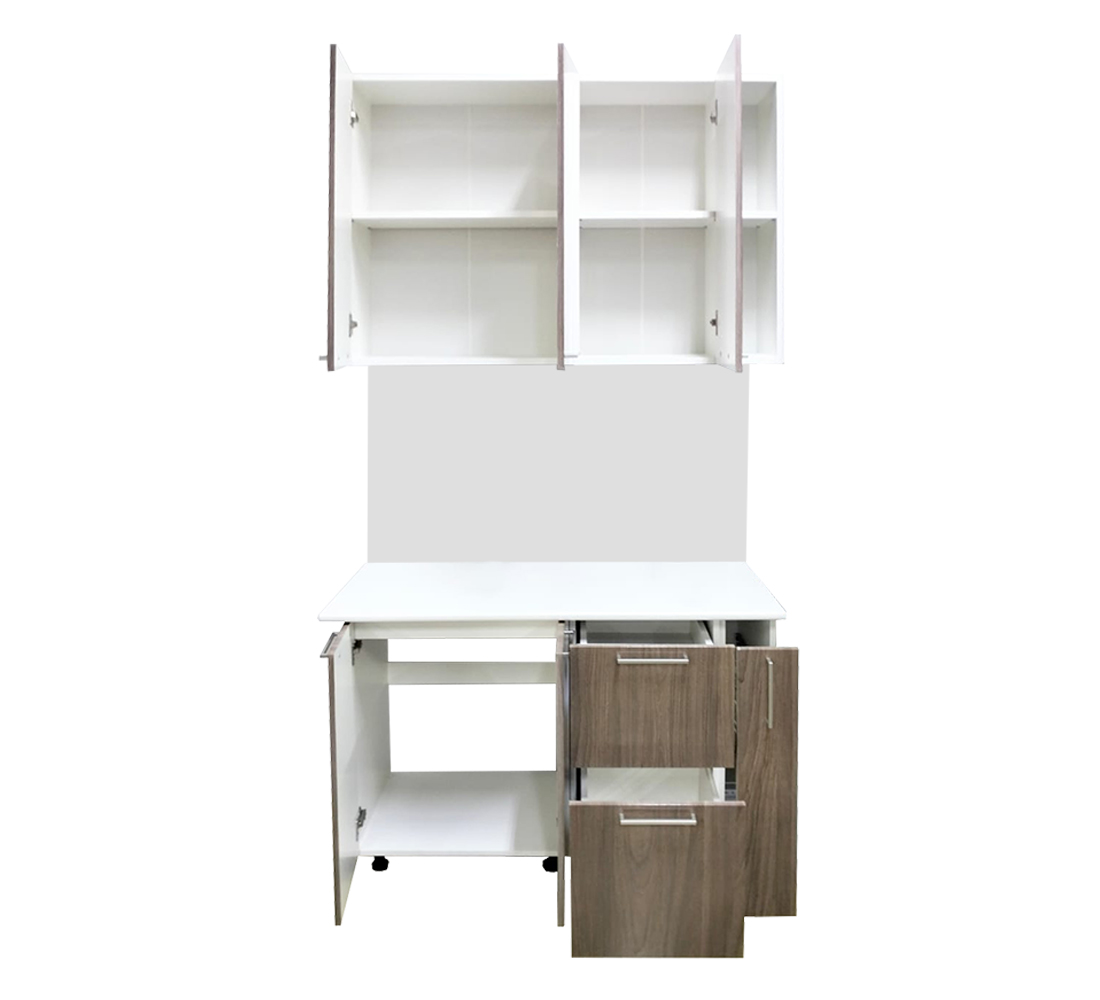 Кухня Кения 1,2м вяз швейцарский/белый