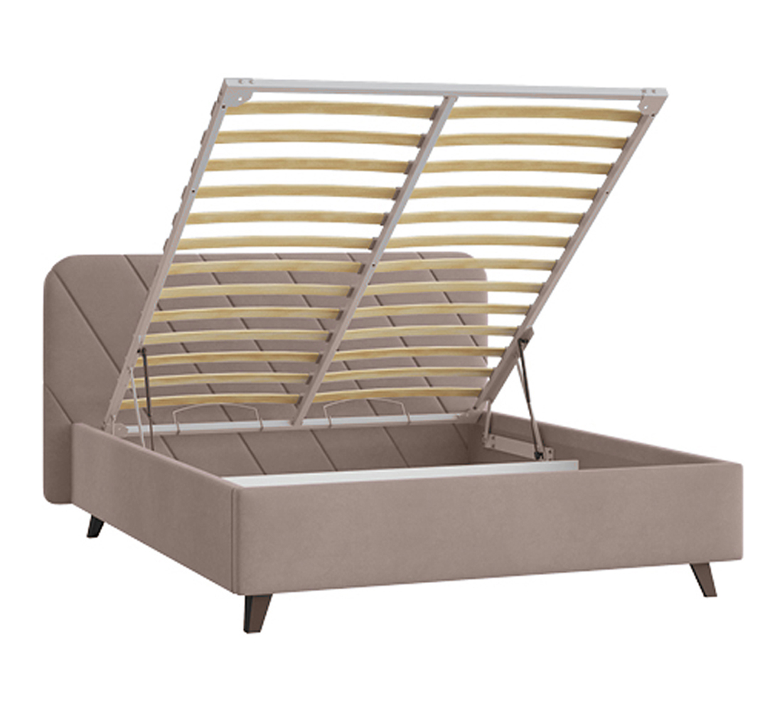 Кровать Николь 1,2м (98) микровелюр капучино Кровать Николь 1,2м (98) микровелюр капучино