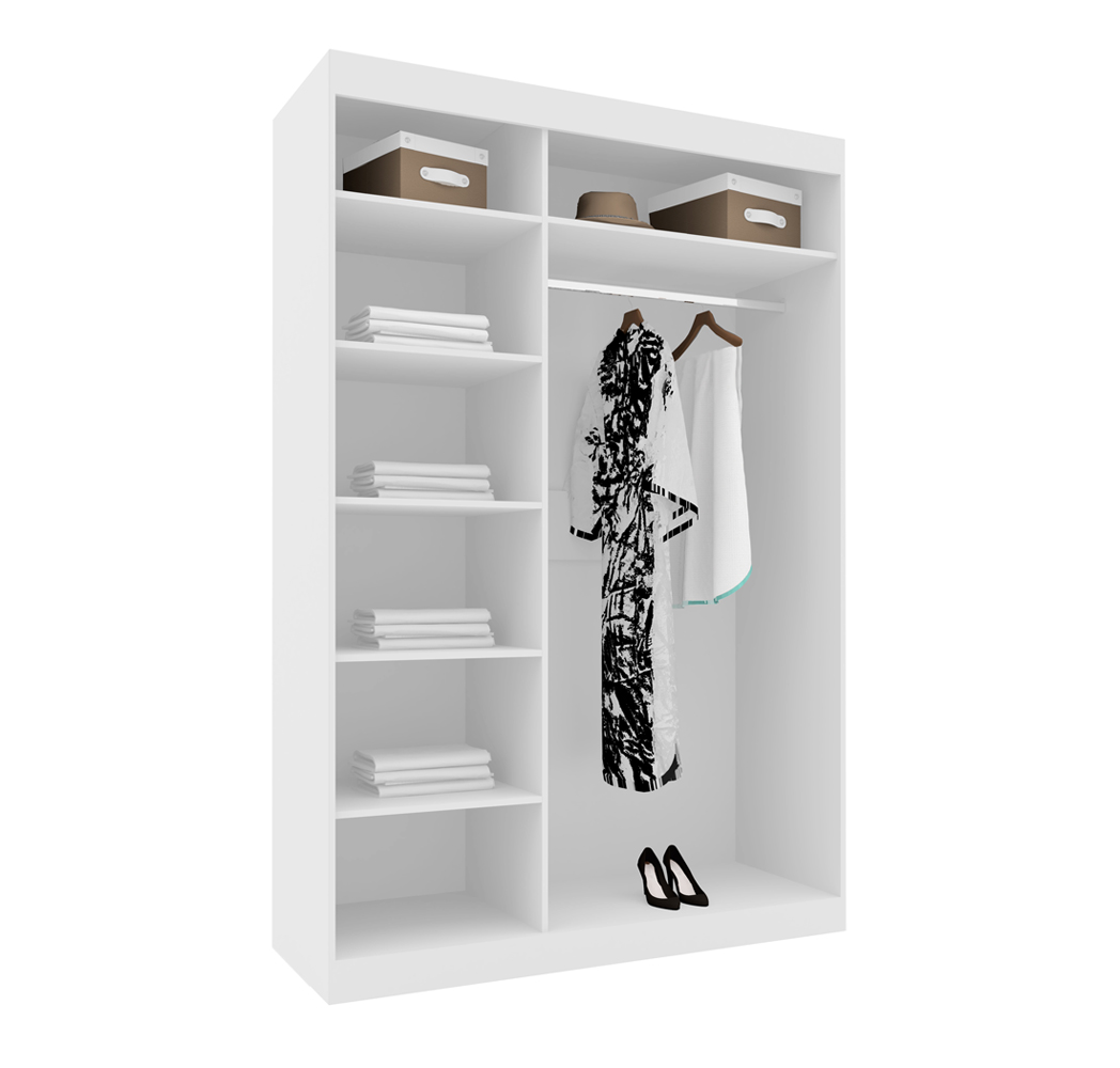 Джуна Мод.ДЖ-15 б/з Шкаф для одежды (без зеркала) лам.белый АКЦИЯ 27700