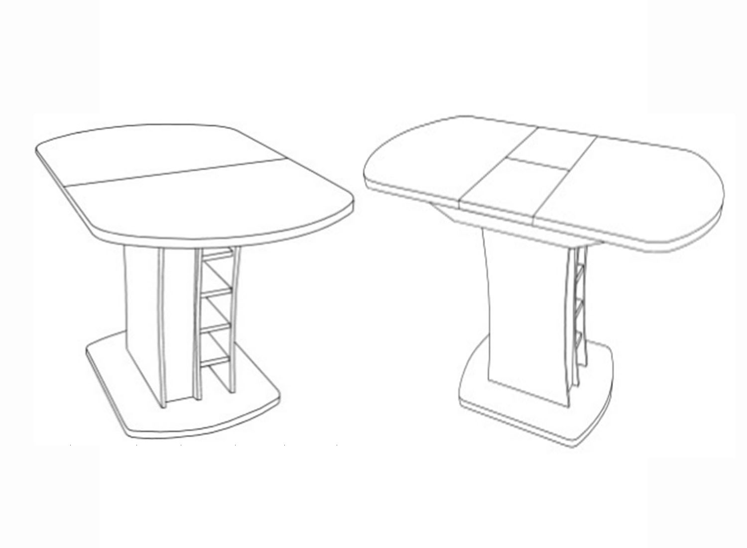 Стол-бар Барс 700*1100 ЛДСП (104) белый