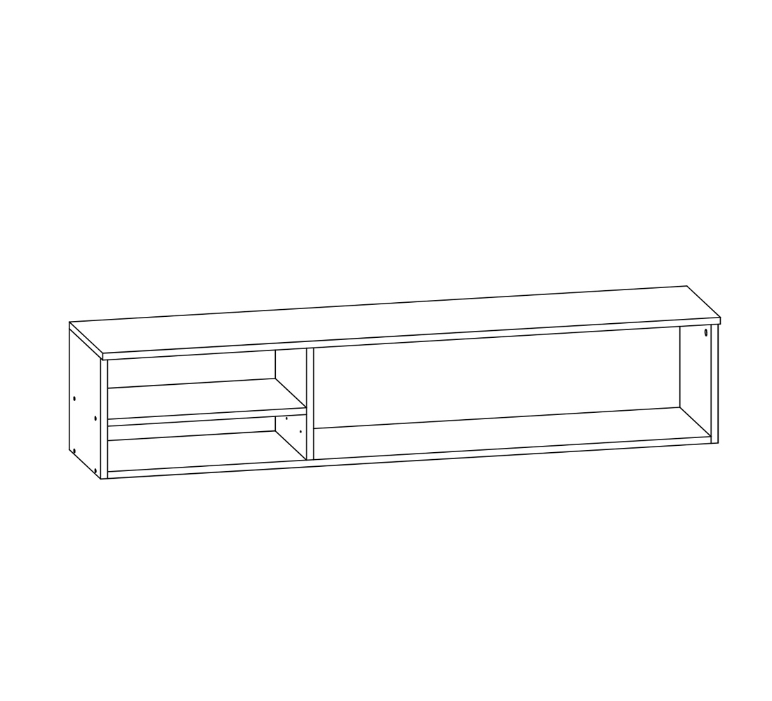 Тумба ТВ подвесная Сити-10 (49) сонома/белый АКЦИЯ 5000