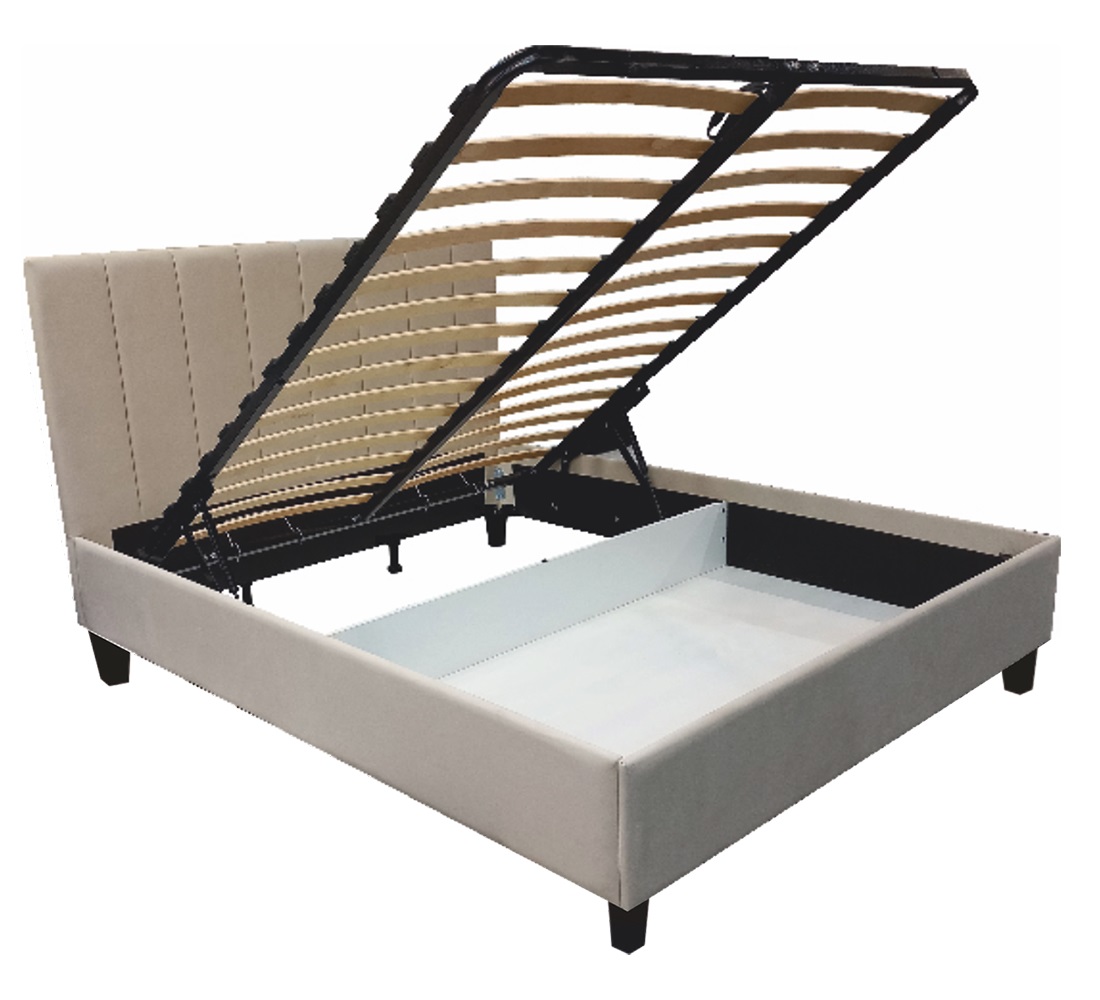 Кровать Милана 1,6м (27) ПМ на опорах, микровелюр бежевый