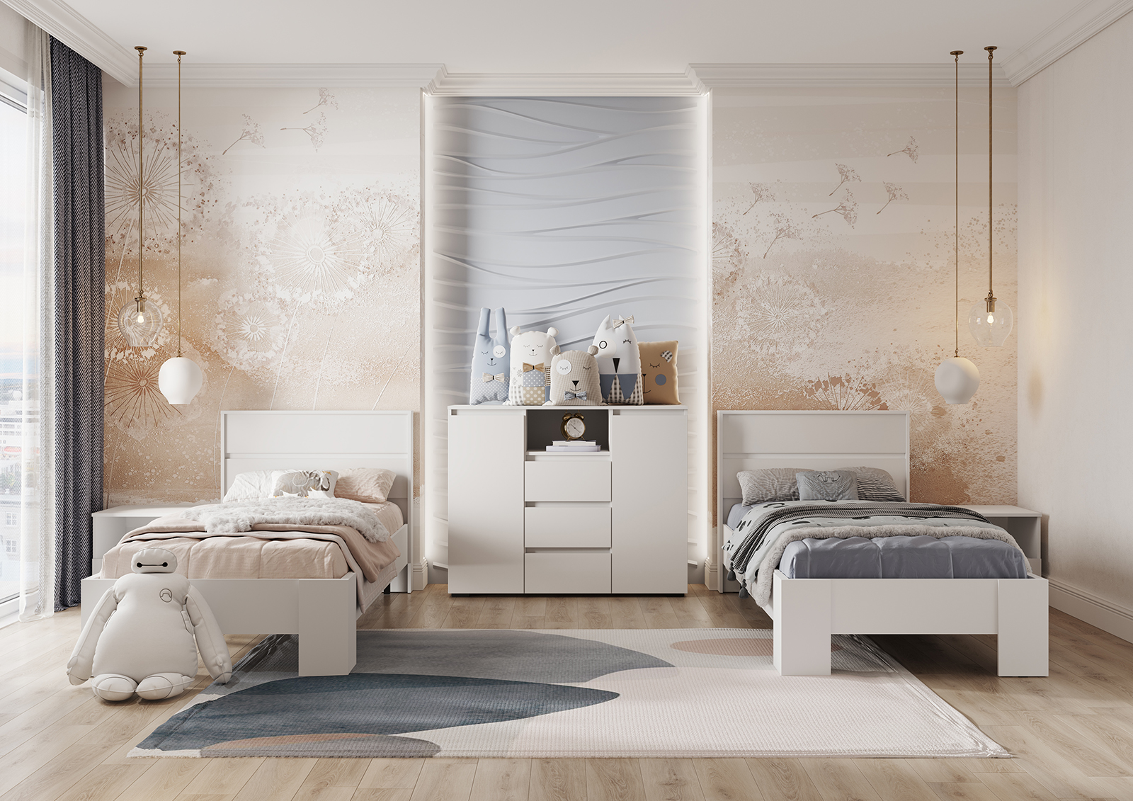 Хелен КР 01 Кровать с орт. 0.9х2.0 (50) белый