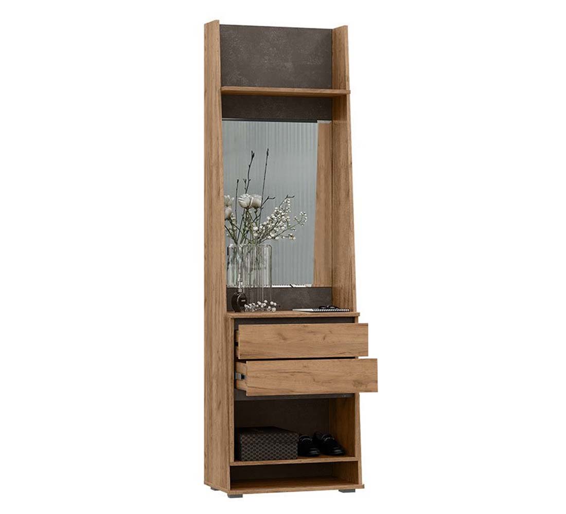 Прихожая Соренто шкаф с зерк. (47) дуб крафт/бетон темн. УП