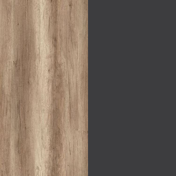 Даллас КР 02 Кровать 1,8х2,0 (50) софт графит/дуб каньон АКЦИЯ 18200