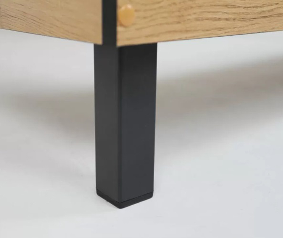 Кровать ЛОФТ-14 (14) (без ортопед.основания)люкса блэк (опора квадрат)