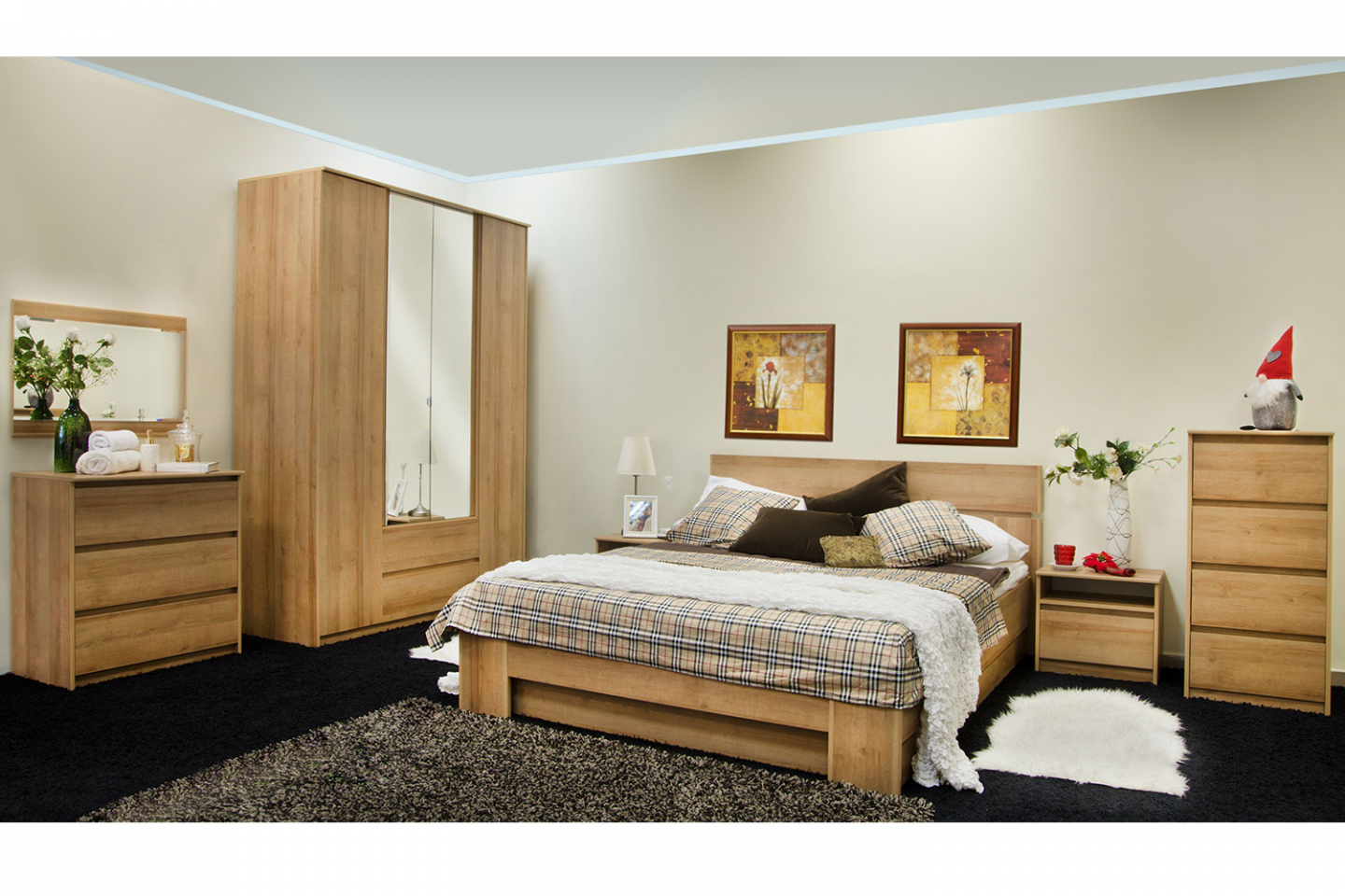 Шервуд Мод.Ш3 Кровать 1600х2000 лам.дуб ривьера