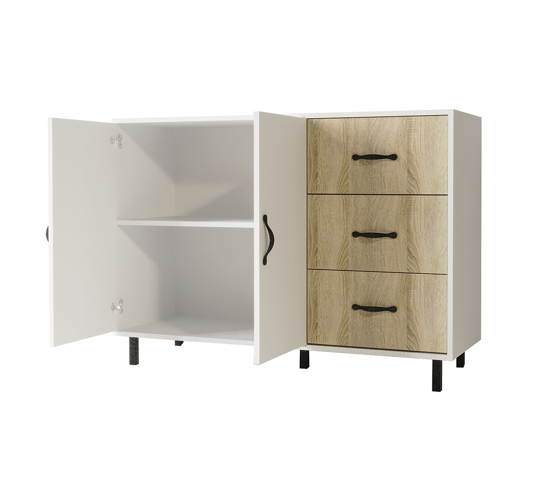 Комод 123 1204*870 (49) сонома/белый АКЦИЯ 8700