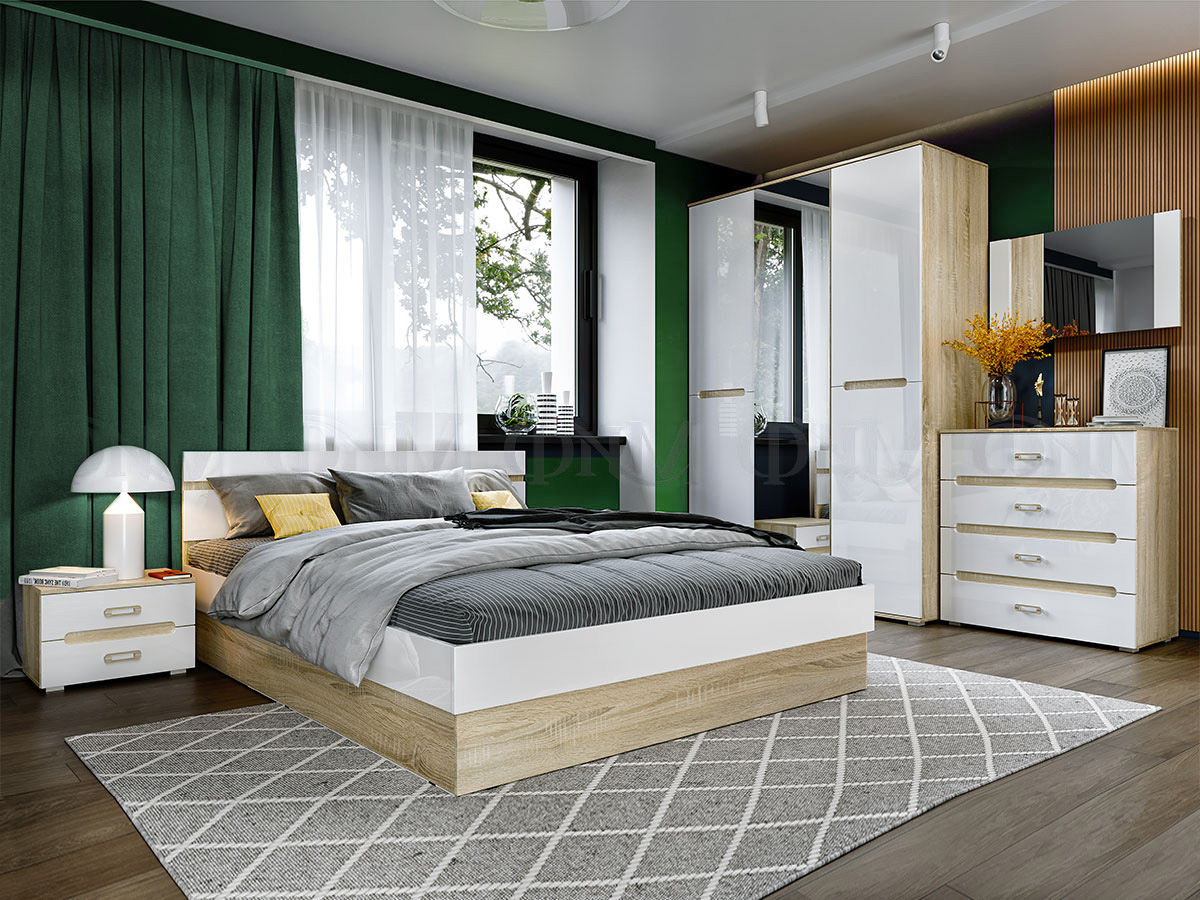 Зеркало Ким (47) бел.гл./сонома Зеркало Ким (47) бел.гл./сонома