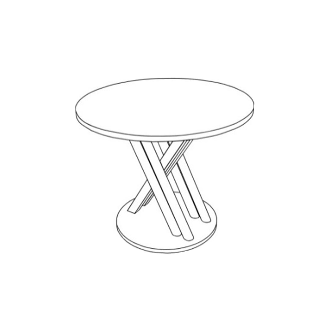 Стол Кенгуру круглый 800 ЛДСП премиум (104) сосна винтерберг