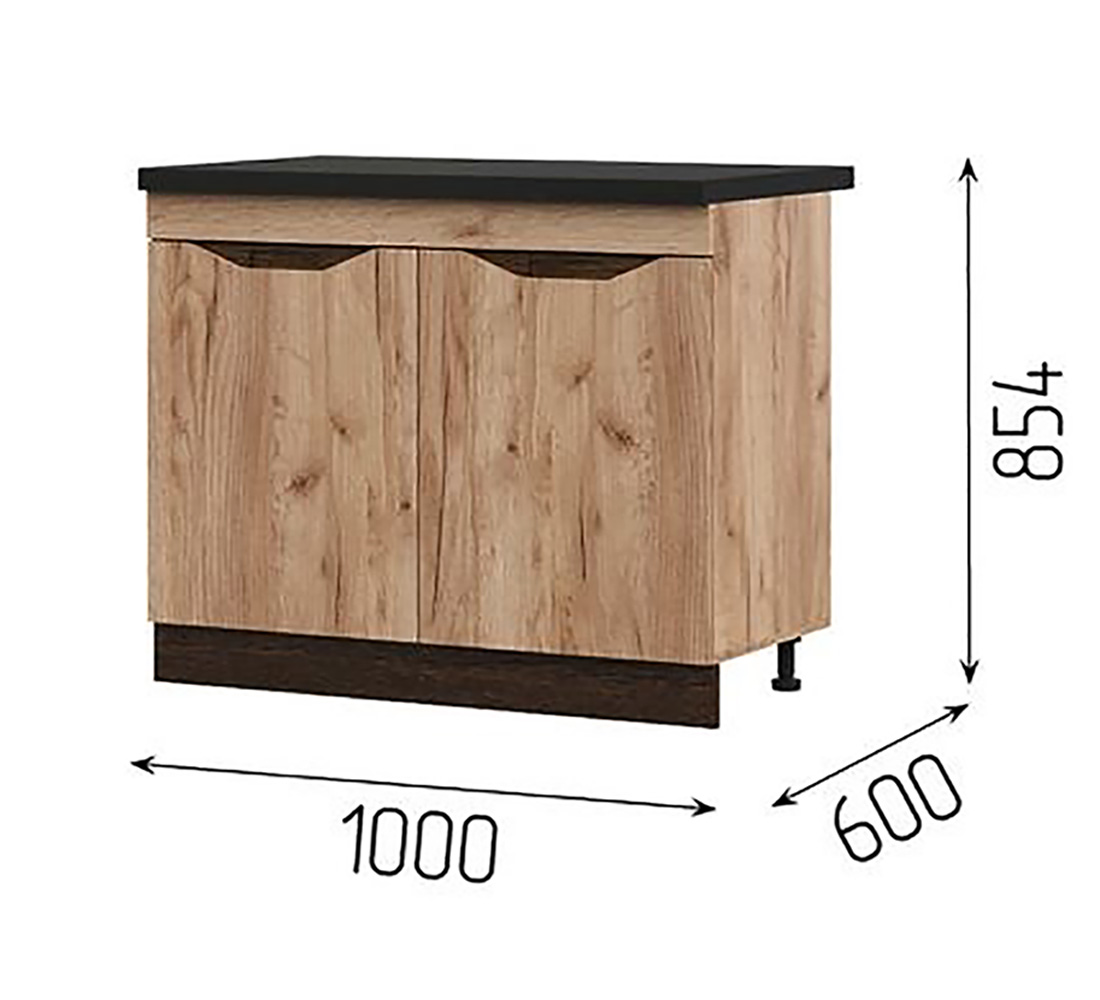 Кухня Паола 2,0м (50) дуб крафт золотой/венге