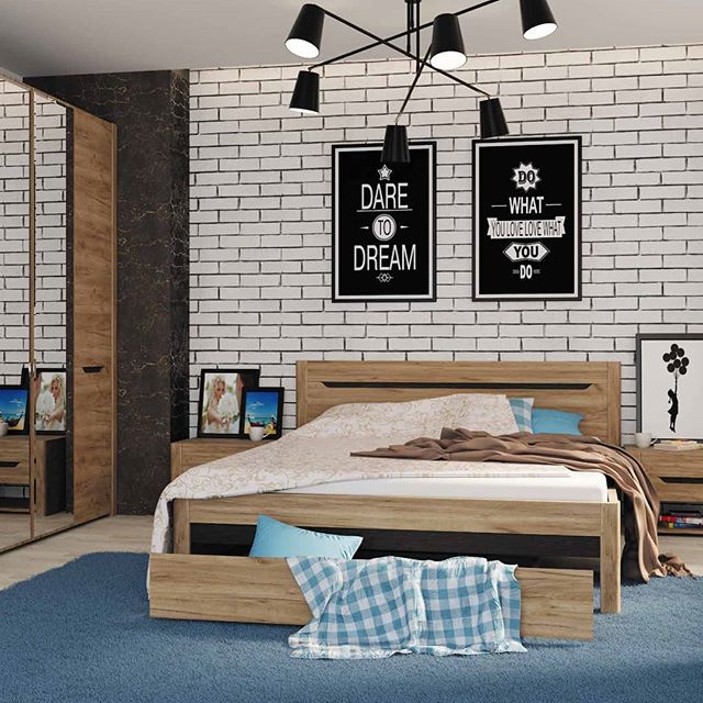 Афина Мод.А3в Кровать без ортопед.основания (спальное место 1400х2000) Цвет: ЯСЕНЬ