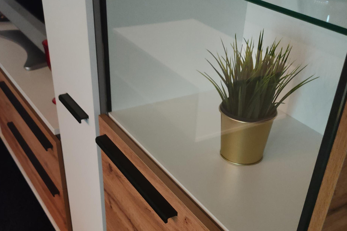 Риана Мод.РН11 Шкаф комбинированный лам дуб вотан/белый/графит Риана Мод.РН11 Шкаф комбинированный лам дуб вотан/белый/графит