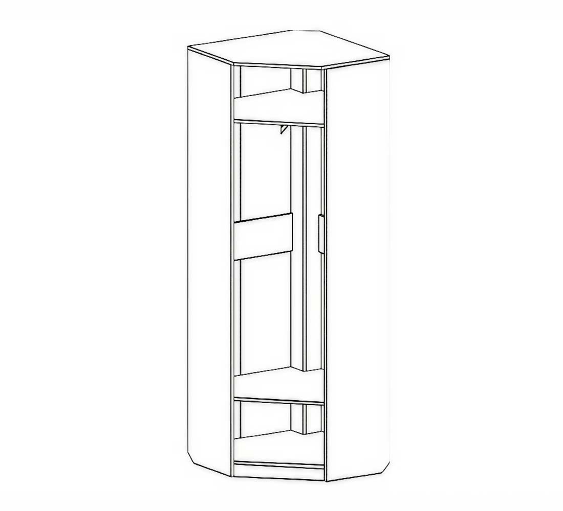 Элана спальня Шкаф угловой. (02) бодега белая