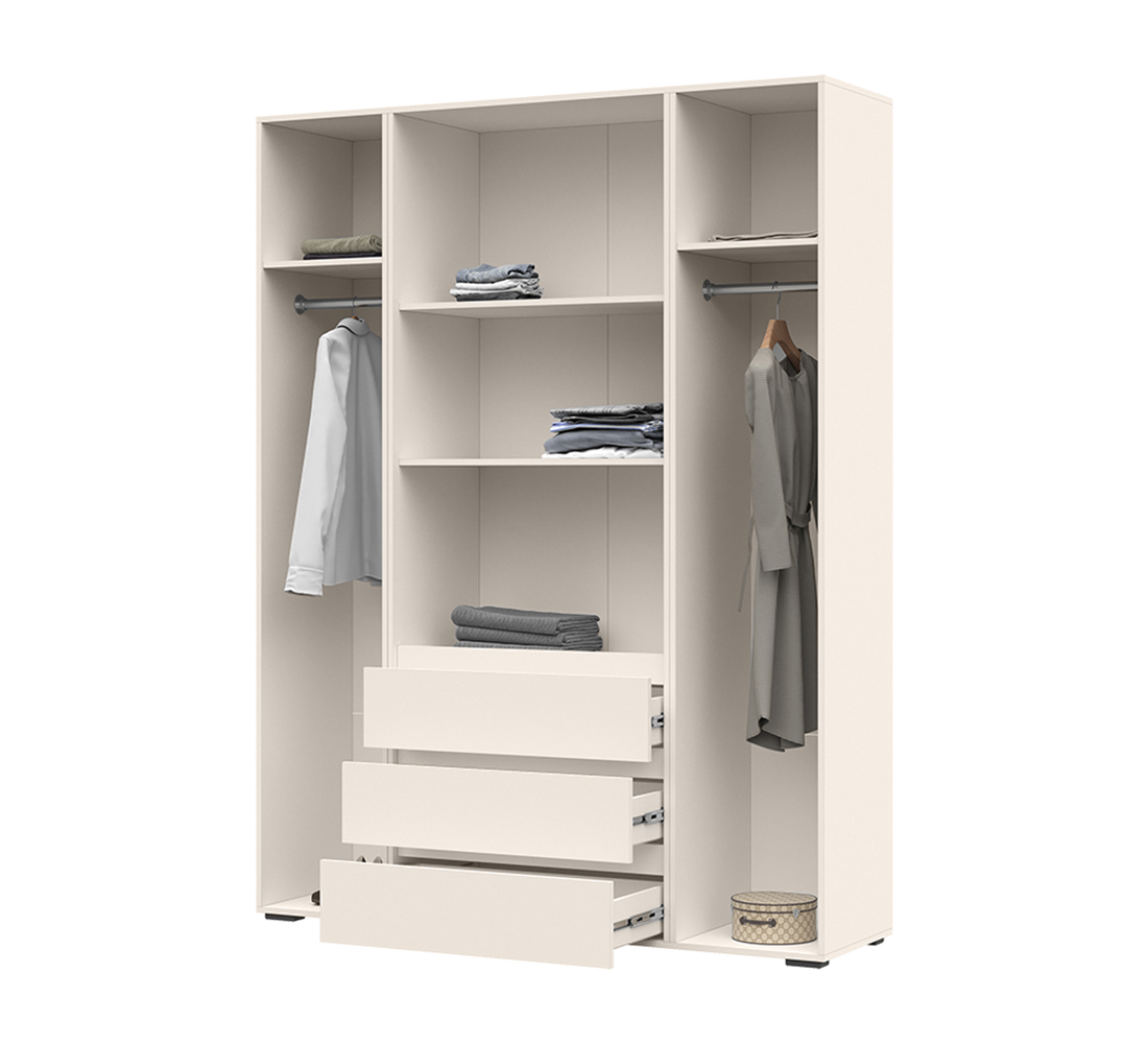 Люмо ШК 05 Шкаф четырехстворчатый с ящиками (23) кашемир АКЦИЯ 17990