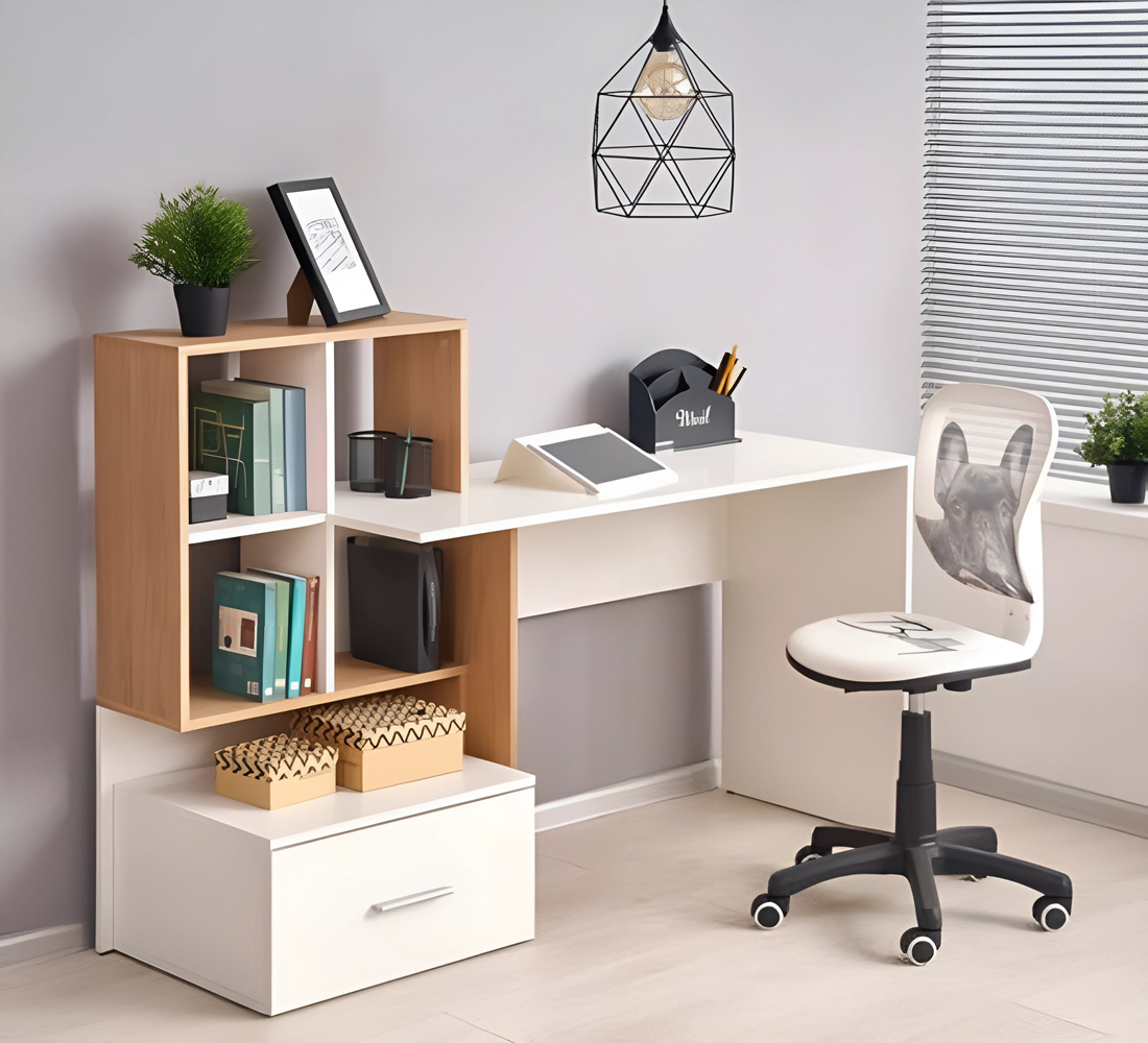 Стол письменный Крафт-2 (49) сонома-белый