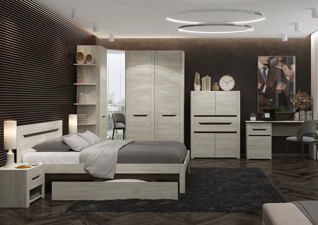 Афина Мод.А1 Тумба прикроватная Цвет: ДУБ БЕЛЫЙ Афина Мод.А1 Тумба прикроватная Цвет: ДУБ БЕЛЫЙ