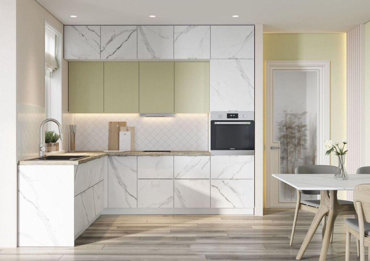 Ф13 Вивиан ШН3Я 300 МДФ (50) мрамор белый Ф13 Вивиан ШН3Я 300 МДФ (50) мрамор белый