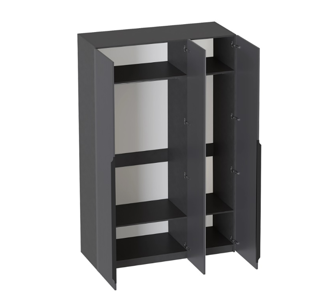 Нора Шкаф 3 дв. (02) металл Бруклин/графит