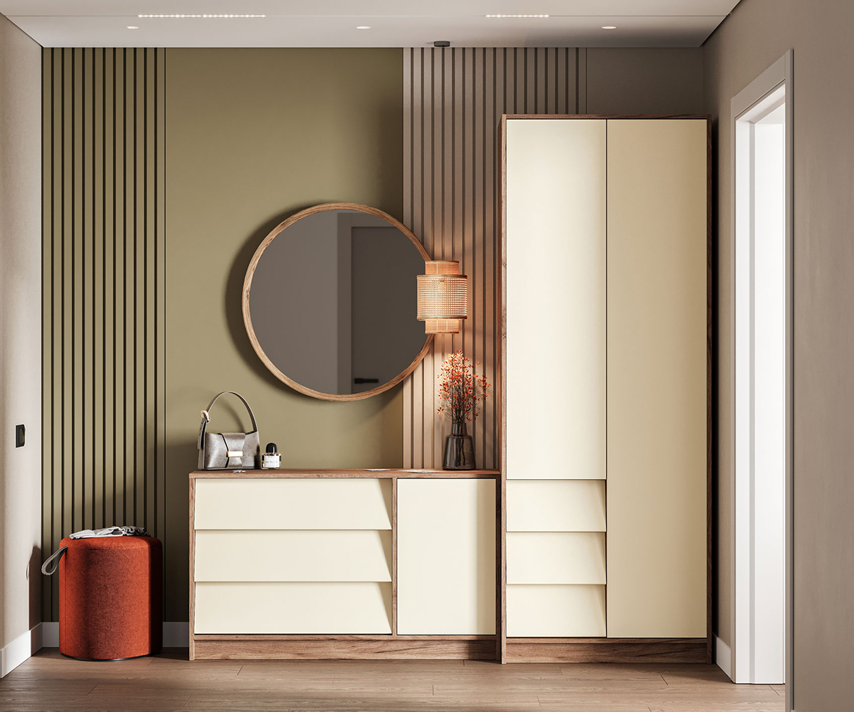 Рейн КМ 01 Комод 1200 (50) кашемир/дуб крафт табачный