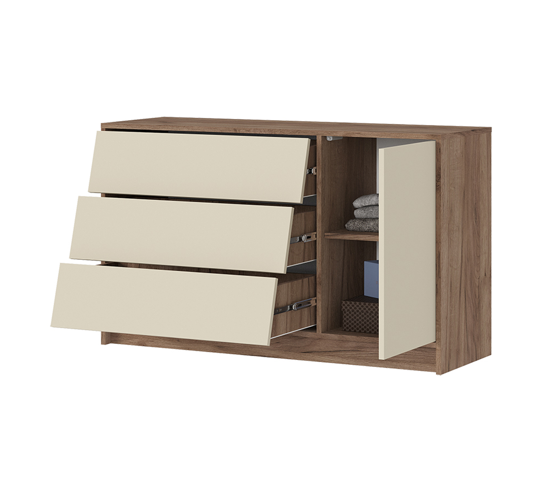 Рейн КМ 01 Комод 1200 (50) кашемир/дуб крафт табачный