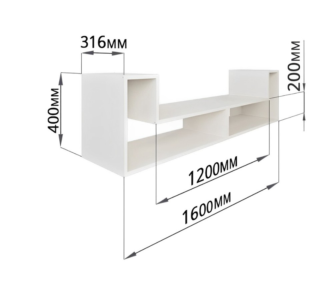 Стеллаж Смарт-2 (49) белый АКЦИЯ 3600