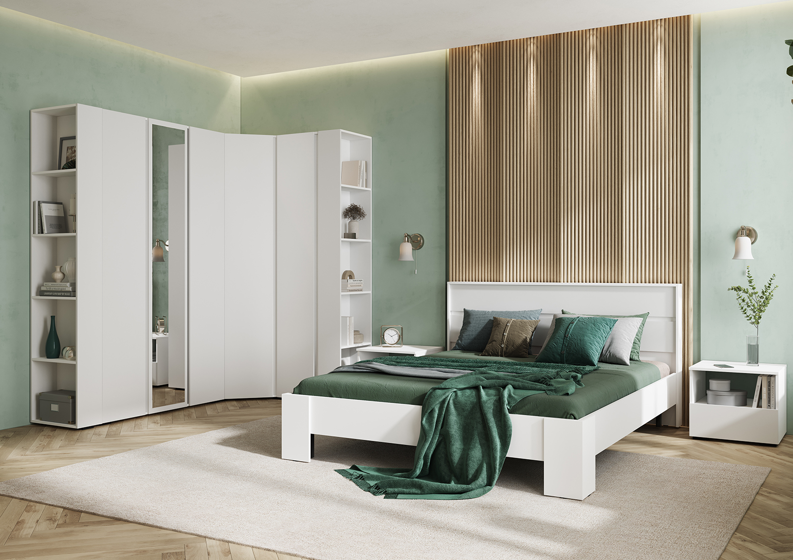 Хелен ШК 04 Шкаф угловой (50) белый