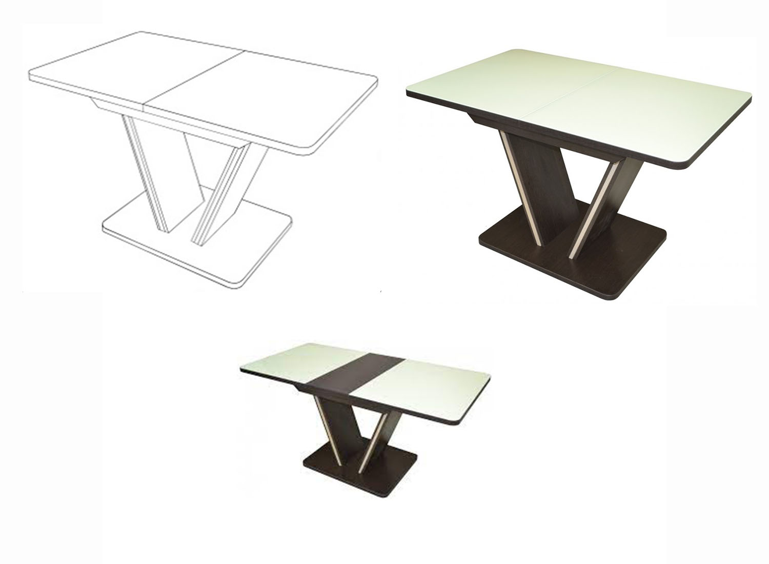 Стол Астон 700*1100 ЛДСП премиум (104) этна