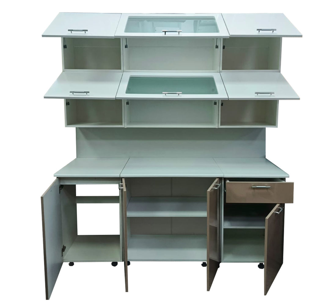 Кухня Ксения 1,8м (50) белый глянец/кофе с молоком АКЦИЯ 35000