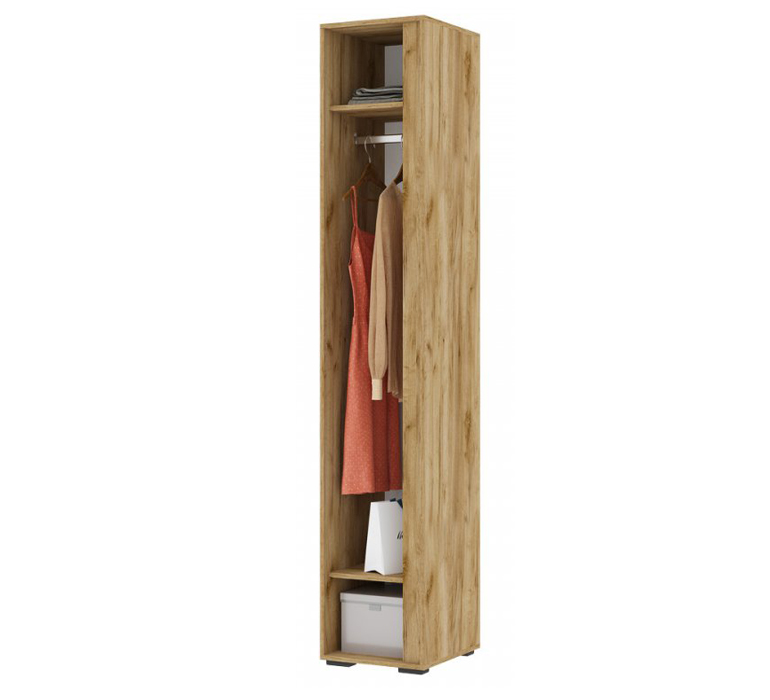 Хелен ПН 01 Пенал закрытый (50) серый графит/дуб крафт золото