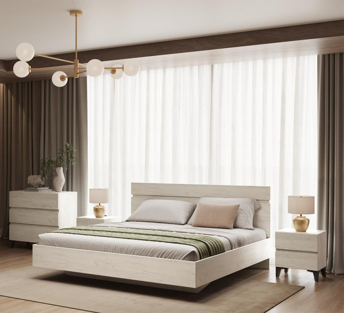 Крафт Мод.КТ1 Тумба прикроватная лам.дуб крафт белый