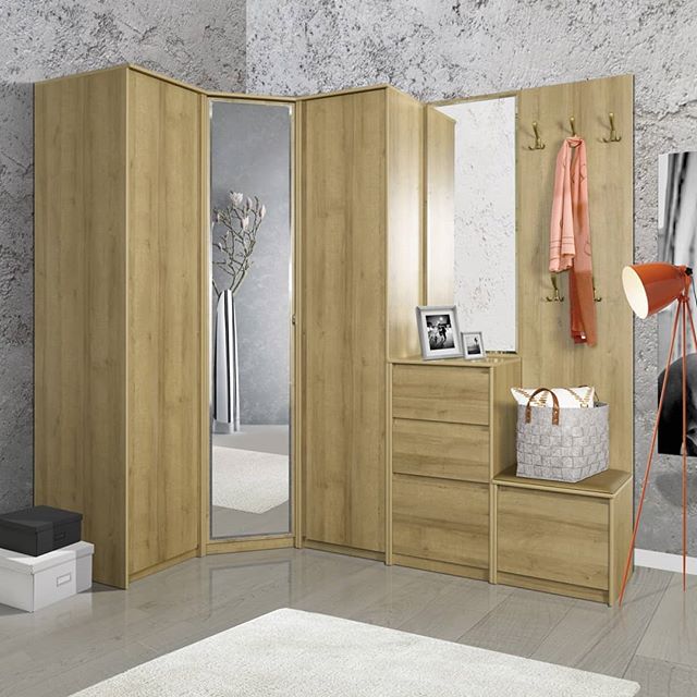 Шервуд Мод.Ш15 Шкаф угловой (правый) лам.дуб ривьера