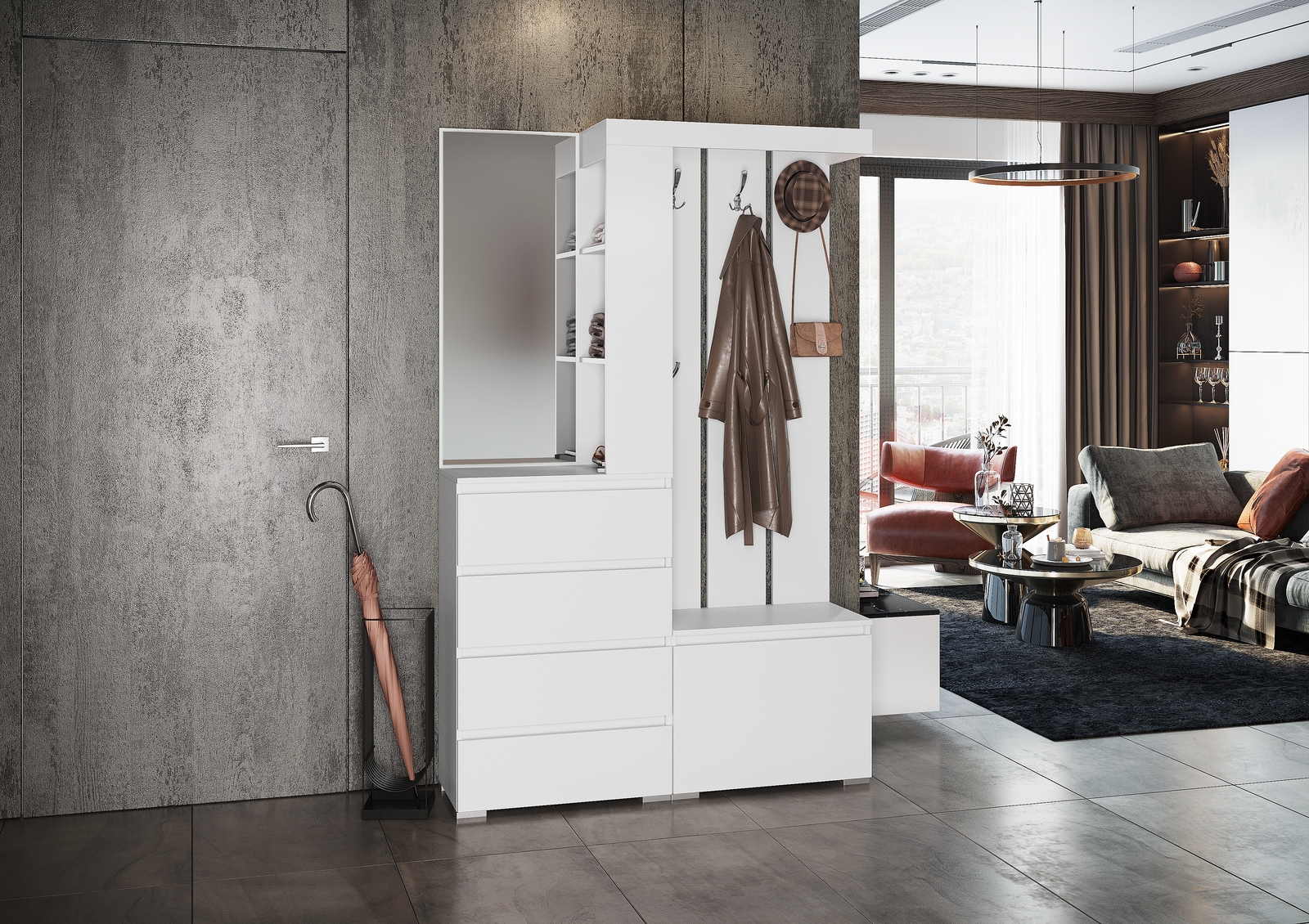 Хелен ПР-01 Прихожая (50) белый