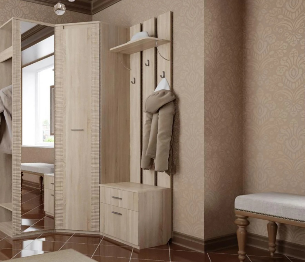 Элана прихожая вешалка (02) дуб сонома