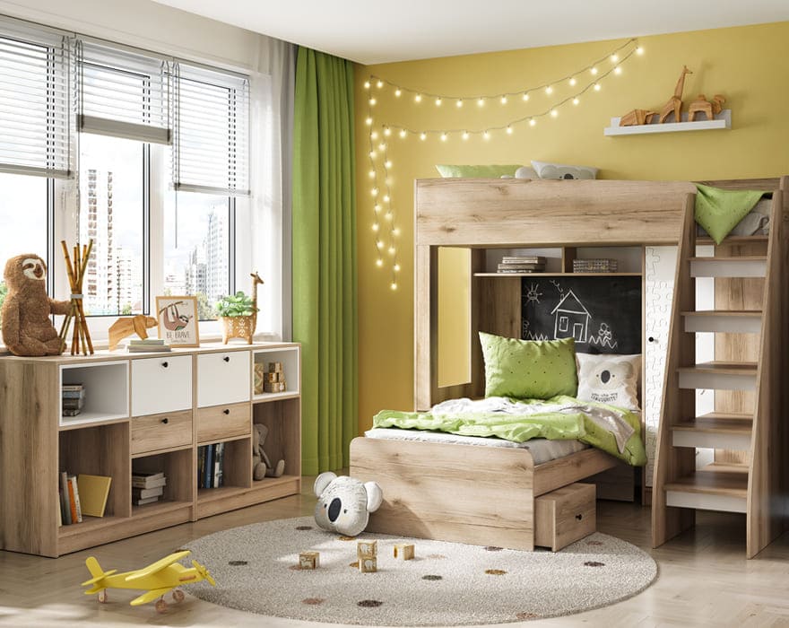 Киви КР-01 Кровать 0,9х1,9 (50) дуб делано АКЦИЯ 6800