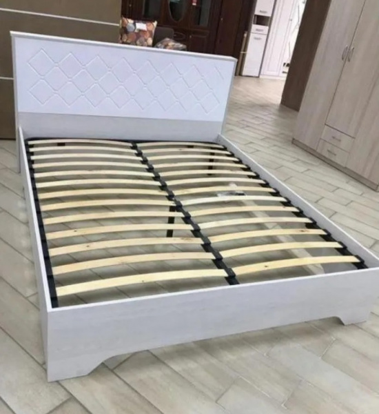 Кровать Сальма орт. КР024 1,6м (50) бел.гл/анкор