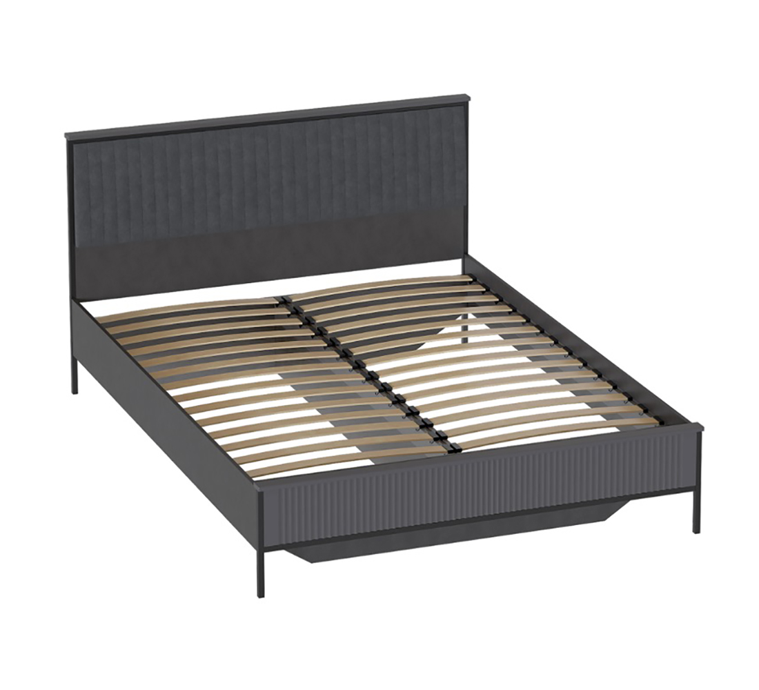 Нора Кровать 1600 (02) металл Бруклин/графит