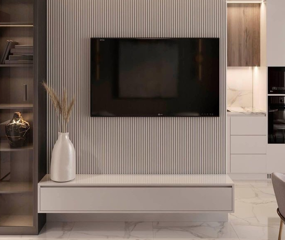 Тумба ТВ подвесная Сити-7 (49) белый АКЦИЯ 4300