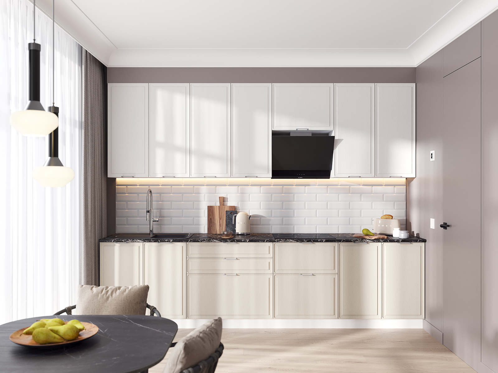 Ф240 Орлеан ШВ 600-920 МДФ (50) кантри милк