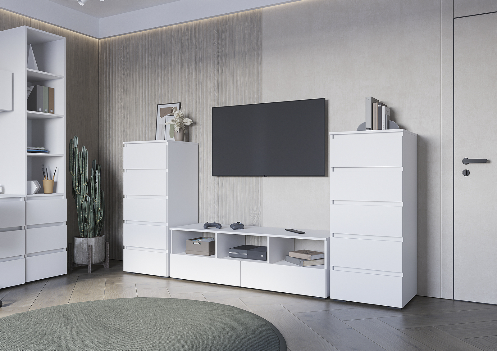 Хелен КМ 03 Комод 502 5 ящиков (50) белый