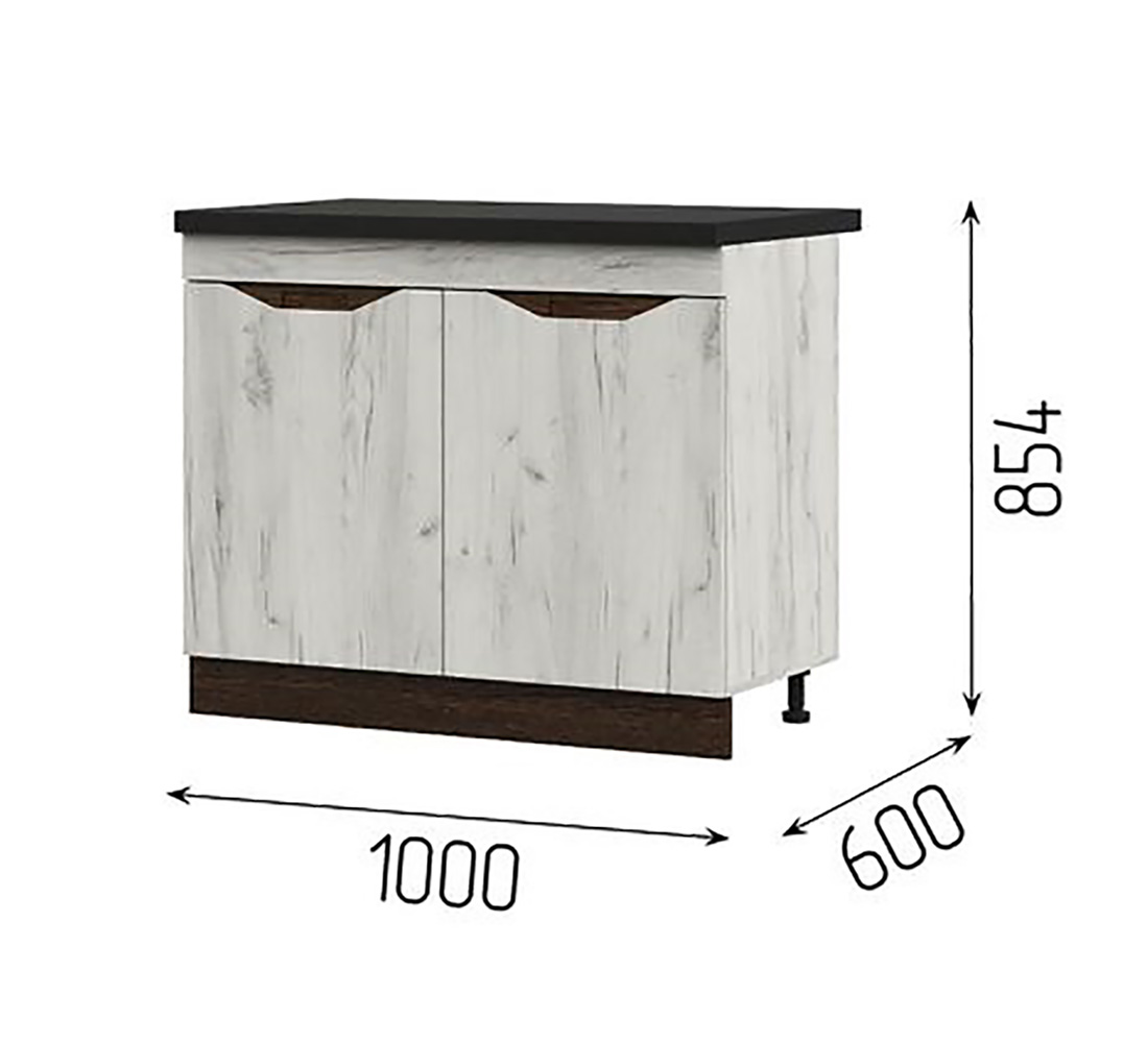 Кухня Паола 2,0м (50) дуб крафт белый/венге