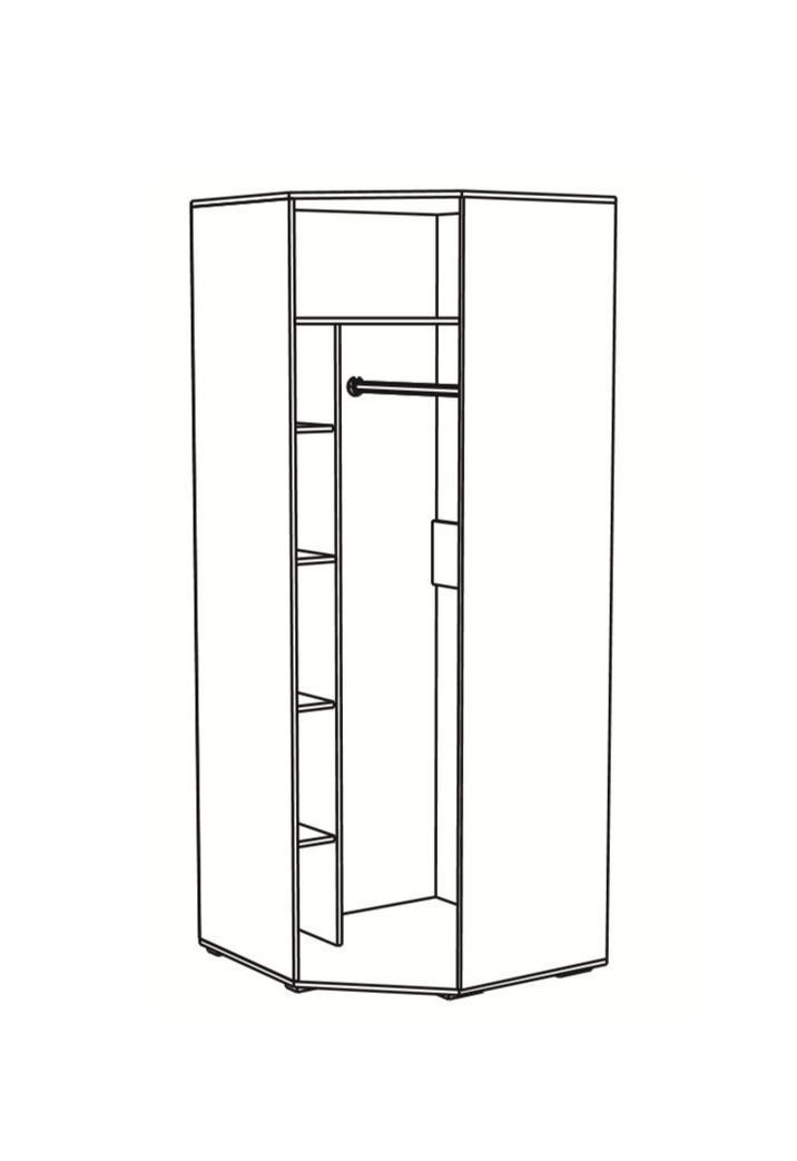 Шкаф угловой (77) дуб вотан