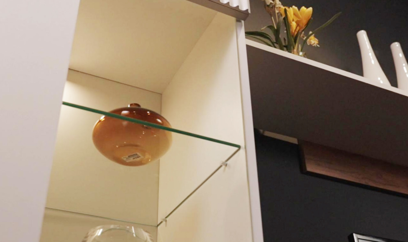 Джуна Мод.ДЖ-1 Шкаф для посуды лам.белый-лам.дуб вотан УЦЕНКА