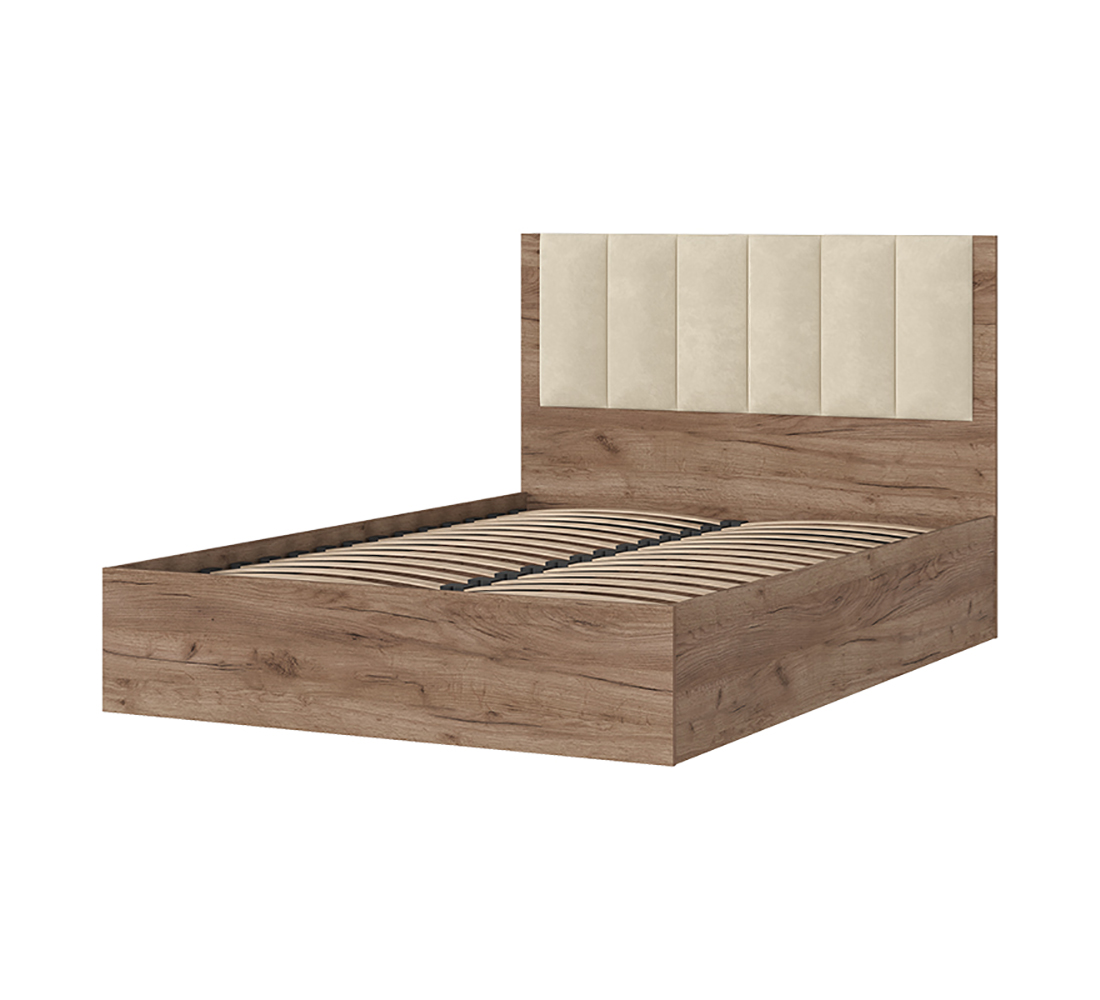 Рейн КР 01 Кровать 1,4*2,0 (50) бежевый/дуб крафт табачный