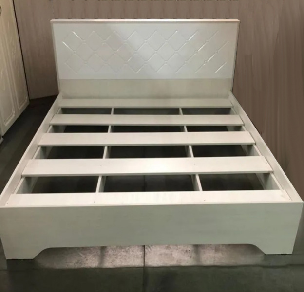 Кровать Сальма КР022 1,6м (50) белый глянец/анкор